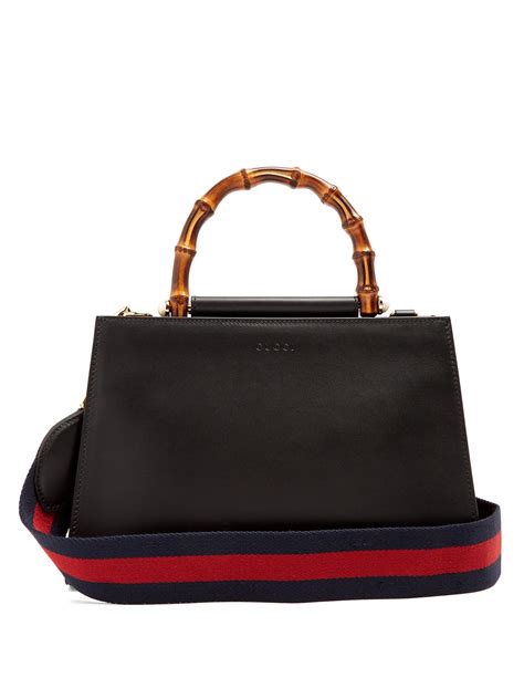 gucci nymphaea bamboo small leather tote|Gucci Black Nymphaea Bamboo.